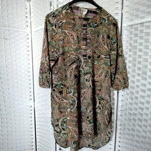 Fig and Flower paisley tunic size small